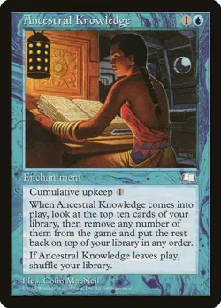 MTG - Ancestral Knowledge - Weatherlight - X1 - (MP) - - Image 1