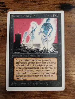 MTG Animate Dead NM/VLP+ ⭐UNLIMITED (2nd) Edition ⭐10 HQ PICS! ⭐1993 Magic - Image 1