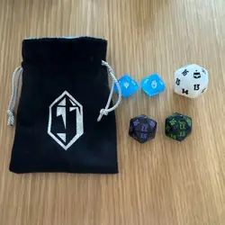MTG FF FIN Final Fantasy Prerelease 5 Dice + Bag Used JP - Image 1