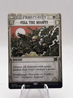 Fell the Mighty 0001 Showcase Outlaws Of Thunder Junction OTP MTG NM - Image 1