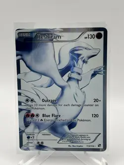 Pokemon Reshiram Card 113/114 Full Art Black White Near Mint NM, 2011 TCG - Image 2