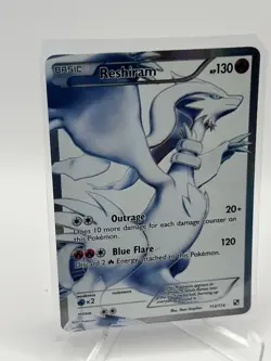 Pokemon Reshiram Card 113/114 Full Art Black White Near Mint NM, 2011 TCG - Image 3