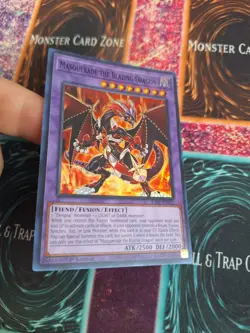 Yugioh Masquerade the Blazing Dragon RA02-EN022 Super Rare 1st Edition Near Mint - Image 2