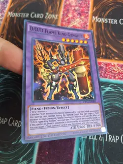 Yugioh D/D/D Flame King Genghis CT13-EN005 Super Rare Limited Near Mint - Image 2