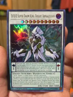 Yugioh D/D/D Super Doom King Bright Armageddon BLLR-EN007 Ultra 1st Edition NM - Image 3