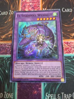 Yugioh El Shaddoll Wendigo MP15-EN221 Super Rare 1st Edition Near Mint - Image 1