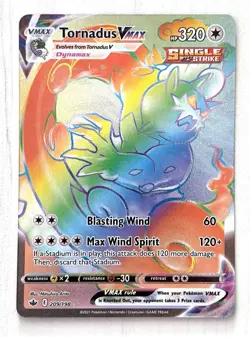 Tornadus Vmax 209/198 Holo Ultra Rare Chilling Reign Pokemon Card - Image 1