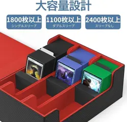 Card Deck Storage Box 1800 Card Deck Holder Box Trading Card Storage Box Magnet - Image 5