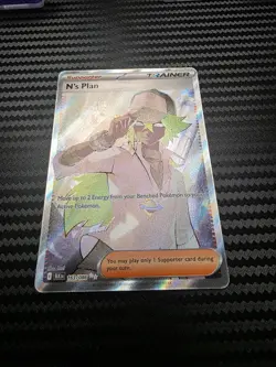 N's Plan Plot SR 165/086 Black Bolt English Pokemon Card - Image 1