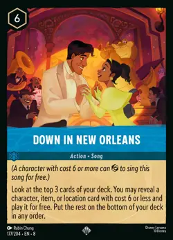 Down in New Orleans #177 Super Rare | Lorcana: Reign of Jafar Card - Image 1