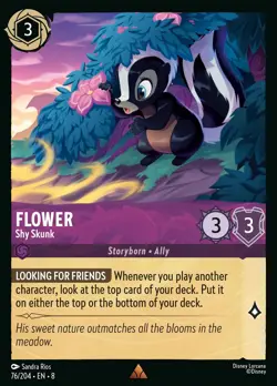 Flower - Shy Skunk #76 Rare | Lorcana: Reign of Jafar Card - Image 1
