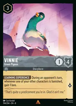 Vinnie - Green Pigeon #194 Rare | Lorcana: Reign of Jafar Card - Image 1
