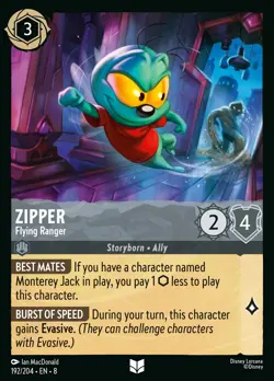 Zipper - Flying Ranger #192 Uncommon | Lorcana: Reign of Jafar Card - Image 1