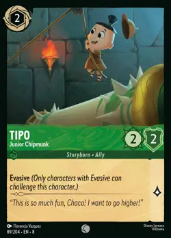 Tipo - Junior Chipmunk #89 FOIL Common | Lorcana: Reign of Jafar Card - Image 1