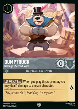 Dumptruck - Karnage's Second Mate #185 Common | Lorcana: Reign of Jafar Card - Image 1