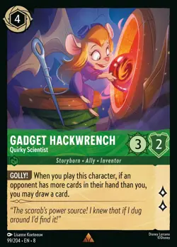 Gadget Hackwrench - Quirky Scientist #99 Rare | Lorcana: Reign of Jafar Card - Image 1