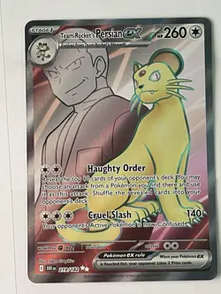 Team Rockets Persian EX 219/182 Destined Rivals Ultra Rare Pokemon Card - NM - Image 1