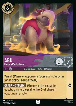 Abu - Illusory Pachyderm #50 FOIL Uncommon | Lorcana: Reign of Jafar Card - Image 1