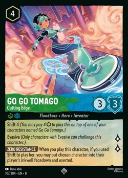 Go Go Tomago - Cutting Edge #107 FOIL Super Rare | Lorcana: Reign of Jafar Card - Image 1