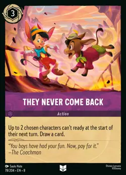 They Never Come Back #78 Uncommon | Lorcana: Reign of Jafar Card - Image 1