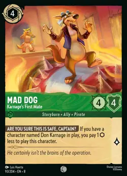 Mad Dog - Karnage's First Mate #93 Common | Lorcana: Reign of Jafar Card - Image 1