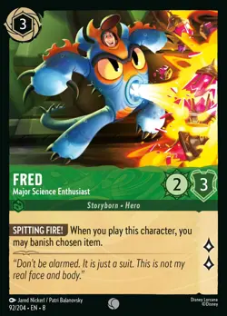 Fred - Major Science Enthusiast #92 FOIL Common | Lorcana: Reign of Jafar Card - Image 1