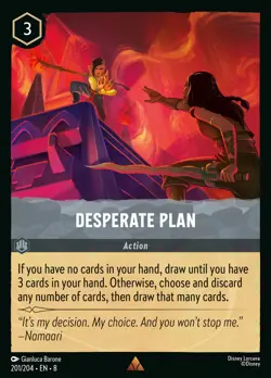 Desperate Plan #201 Rare | Lorcana: Reign of Jafar Card - Image 1