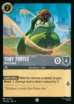 Toby Turtle - Wary Friend #190 Common | Lorcana: Reign of Jafar Card - Image 1