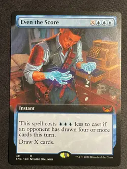 MTG Even the Score (Extended Art), NM-Mint, (SNC #411) Regular - Image 1