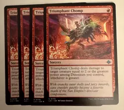 x4 Triumphant Chomp LCI MTG 170 UNCOMMON Playset - Image 1