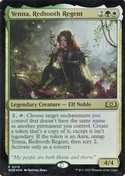 Yenna, Redtooth Regent #219 (Foil) (NM) Promo Wilds of Eldraine WOE Magic MTG - Image 1