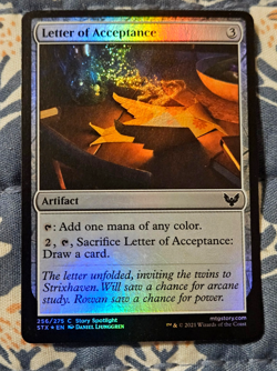 Letter of Acceptance FOIL STX Strixhaven School of Mages MTG Magic - Image 1