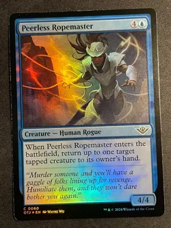 MTG Peerless Ropemaster, NM-Mint, (OTJ #0060) Foil - Image 1