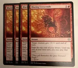 x4 Blazing Crescendo ONE MTG 123/271 COMMON Playset - Image 1