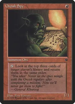 MTG - Orcish Spy (Venters) - Fallen Empires - X1 - (LP) - - Image 1