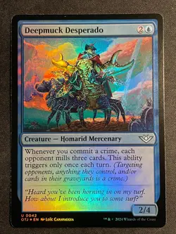 MTG Deepmuck Desperado, NM-Mint, (OTJ #0042) Foil - Image 1