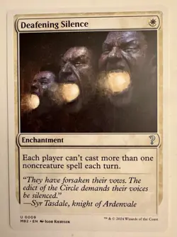 Deafening Silence White Border Mystery Booster 2 #9 MTG - Image 1