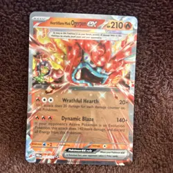 Pokemon Hearthflame Mask Ogerpon ex 017/131 Prismatic Evolutions Holo - Image 1