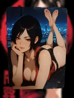 Ada Wong Resident Evil Anime Waifu Sexy Goddess Doujin Lewd Hentai Card - Image 1