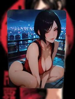 Ada Wong Resident Evil Anime Waifu Sexy Goddess Doujin Lewd Hentai Card - Image 1