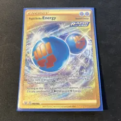 RAPID STRIKE ENERGY 182/163 SWSH05 BATTLE STYLES POKEMON SECRET RARE NM/M - Image 2