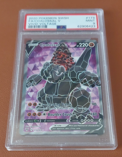 Pokemon PSA9 Coalossal V Full Art Vivid Voltage 173/185 - Graded Card PSA MINT - Image 1