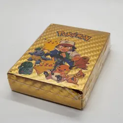 Pokemon Rare Gold Foil Trading Card Deck - 55 Cards - Sealed Pack - Image 1
