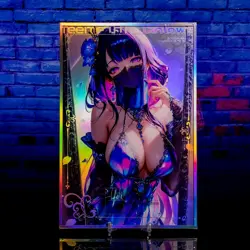 Raiden Shogun Waifu A5 Premium Card Holo Foil Framed Oversized Acrylic - Chase! - Image 1