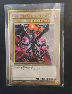 Red-Eyes Black Dragon ERROR HOLO BLEED MGED-EN003 Yu-Gi-Oh! TCG Card Near Mint - Image 1