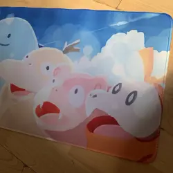 Pokemon Playmat Play Mat Rubber Tcg Trading Card Game Fuecoco Slowpoke Psyduck - Image 3