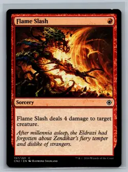 Magic MTG Conspiracy: Take the Crown 4x Flame Slash #157/221 TCG CCG Playset - Image 1