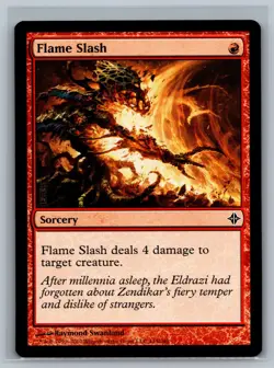 Magic MTG Rise of the Eldrazi 4x Flame Slash #145/248 TCG CCG Playset - Image 1