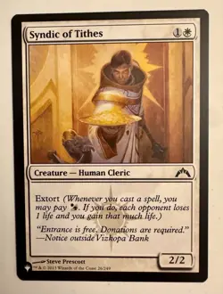 MTG Syndic of Tithes The List Mystery Booster 2 (MB2) Common Magic #26 Unplayed - Image 1