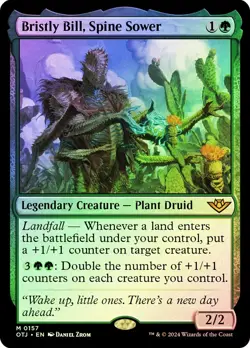 Mtg 1x FOIL Bristly Bill, Spine Sower - Outlaws of Thunder Junction #157 NM mag - Image 1
